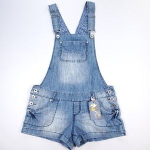 Noble Medium Wash Denim Overalls Short-Alls NWOT